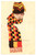 1919 MODA Ragazza con sciarpa a scacchi e cappello - Cartolina ILLUSTRATA FP NV  Cartolina postale d'epoca, non viaggiata ma con nota manoscritta al verso. FAIR/discreto Lievi smussature agli angoli Formato: FP originale e autentica 1