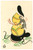 1910 ca JAPAN Ôtsu-e serie - Monkey, Catfish and Gourd - Illustrated postcard  Cartolina postale d'epoca, non viaggiata.CONDIZIONI: GFORMATO: FP    originale e autentica 1