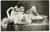 Fotografia d epoca originale 1940 ca VINTAGE EROTIC Nude couple lying on a sofa  Photo 14x9 cm 1