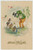 1910 ca FROHE PFINGSTEN Frog greeting beetles *Anthropomorphic embossed postcard  Cartolina postale d'epoca, non viaggiata.CONDIZIONI: F (piccola macchia al recto, lieve piegatura angolare)FORMATO: FP    originale e autentica 1