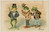 1904 ANIMALS Three gentlemen frogs smoking cigar - Anthropomorphic postcard  Cartolina postale d'epoca, viaggiata.CONDIZIONI: F (lievi macchie al recto)FORMATO: FP    originale e autentica 1