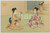 1910 ca JAPAN UKIYO-E Geisha girls playing  - Illustrated MENU card  Menu in forma di biglietto, non compilato, illustrato.CONDIZIONI: GFORMATO: 14x9 cm    originale e autentica 1