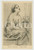 1950 ca ART Puvis de Chavannes - Femme assise - Carte postale  Cartolina postale d'epoca, non viaggiata. GOOD/buono  Formato: 9x14 cm originale e autentica 1