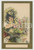 Cartolina originale da collezione 1905 ca Femme avec bouquet de fleurs Carte postale ChicorÃ©e LA BELLE JARDINIERE 1