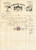 1881 GENOVA - Biagio CAMBIASO - Fabbricante di mobili e tappezziere - Fattura Fattura commerciale d'epoca, manoscritta, su carta intestata.Presente marca da bollo.Genova - via Giustiniani n. 77, 82, 86CONDIZIONI: F (piegature d'epoca, piccola sbrecciatura e macchie al lato inferiore)PAGINE: 1    originale e autentica 1