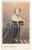1870 ca. TORINO - Ritratto di donna in abito appoggiata a sedia *Foto LEONE TUA  Fotografia d'epoca, su cartoncino rigido.FOTOGRAFO: A. Leone TuaTorino - via Lagrange n.15  FAIR/discreto Lievi smussature angolari e piccola macchia all'angolo superiore sinistro. Formato: 6 x 10 cm originale e autentica 1