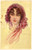 1919 ART DECO Tito CORBELLA - Donna con foulard rosa - Cartolina FP VG  Cartolina postale d'epoca, viaggiata. FAIR/discreto smussature angolari e lievi macchie di inchiostro Formato: 9x14 cm originale e autentica 1