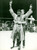 Fotografia d epoca originale 1980 ca BOXE Il pugile Clement TSHINZA sul ring Fotografia 1