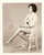 Fotografia d epoca originale 1965 ca USA  EROTICA VINTAGE Naked woman on a stool holding an ashtray PHOTO 1
