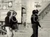 Fotografia d epoca originale 1960 ca ROMA Alberto e Paola di LIEGI davanti a manifesti elettorali MSI e PSI 1