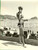 Fotografia d epoca originale 1960 ca LIGURIA Modella in bikini beve e fuma al bar spiaggia Foto MODA VINTAGE 1