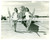 Fotografia d epoca originale 1955 ca PANAMA CITY USA Pinup TYNDALL AIR FORCE BASE aereo caccia sci d acqua 1