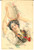 Cartolina originale da collezione 1920 ca COSTUMI Fanciulla con il tamburello CartolinaVINTAGE KINNEY nÂ° 7 1