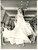 Fotografia d epoca originale 1969 PARIS MODA VINTAGE Modella indossa abito da sera bianco con stola 1