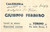 Oggetto da collezione cartaceo 1934 TORINO Giuseppe FERRERO Calzoleria Cartoncino pubblicitario 1