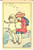 Cartolina originale da collezione 1930 ca FRANCIA Bambine si scaldano con manicotti Cartolina COLORATA A MANO 1