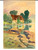 Cartolina originale da collezione 1920 ca Lago di ANNECY F Manoir LEVET Cartolina postale DIPINTA A MANO 1