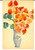 Cartolina originale da collezione 1915 PARIS F Cartolina augurale con vaso e fiori arancioni DIPINTA A MANO 1