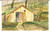 Cartolina originale da collezione 1917 FRANCIA Una cascina abbandonata nel bosco Cartolina DIPINTA A MANO 1