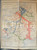 Mappa, planimetria storica 1882 FRANCE CHEMINS DE FER Tonnage en 1880 Planche nÂ°1 48x66 cm 1