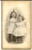 Fotografia d epoca originale 1900 ca MARSEILLE Coppia di sorelline in abito bianco Gustave OUVIERE CDV 1