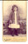 Fotografia d epoca originale 1890 ca MARSEILLE F Bambina con soprabito nero Foto Gustave OUVIERE CDV 1