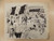 Opera d’arte autentica 1960 ENZO MAGNI INGAM Manifestazione proletaria vs borghesia Tavola AUTOGRAFA 1