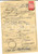 Oggetto da collezione cartaceo 1943 WW2 Ospedale Militare BARI Biglietto d uscita Giovanni ALTOBELLO  Bollo 1
