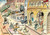 Cartolina originale da collezione 1965 TRIESTE Bora travolge Portici di CHIOZZA Cartolina Illustrata Aldo ARONNE 1