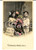 Cartolina originale da collezione 1910 ca COSTUMI Coppia di bambini con cesto di rose Cartolina VINTAGE FP NV 1