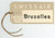 Materiale pubblicitario d’epoca 1960 ca SWISSAIR Etichetta bagagli BRUXELLES VINTAGE 1