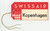 Materiale pubblicitario d’epoca 1960 ca SWISSAIR Etichetta bagagli KOPENHAGEN VINTAGE 1