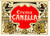 Materiale pubblicitario d’epoca 1920 ca CREMA CANELLA  Etichetta pubblicitaria liquore VINTAGE 13x10 1 1