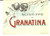 Materiale pubblicitario d’epoca 1915 ca SCIROPPO GRANATINA  Etichetta pubblicitaria liquore VINTAGE 1