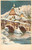 Cartolina originale da collezione 1958 BUON NATALE Paesaggio con ponte innevato Cartolina FP VG 1