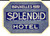 Materiale pubblicitario d’epoca 1930 ca BRUXELLES NORD  SPLENDID Hotel Etichetta pubblicitaria VINTAGE 12x9 1