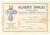 Materiale pubblicitario d’epoca 1940 MILANO via Sassetti  Fiorista ALIVERTI Emilio  Biglietto pubblicitario 1