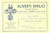 Materiale pubblicitario d’epoca 1938 MILANO via Sassetti  Fiorista ALIVERTI Emilio Biglietto pubblicitario 1