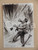Stampa, bozzetto originale 1955 ca IL VITTORIOSO Esplosione di GRISOU Illustrazione ORIGINALE 21x31 cm 1