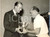 Fotografia d epoca originale 1956 LONDON Duke of Edinburgh rewards Hashim KHAN squash champion Lansdowne Club 1