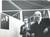 Fotografia d epoca originale 1958 COLONIA  Mostra Photokina  Theodor HEUSS guarda sorpreso un suo ritratto 1