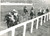 Fotografia d epoca originale 1959 DONCASTER  St Leger Stakes  Edward HIDE wins on horse Cantelo Photo 1