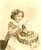 Fotografia d epoca originale 1937 CINEMA Shirley TEMPLE taglia la torta del suo 9Â° compleanno  Foto 18x24 cm 1