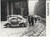 Fotografia d epoca originale 1956 NAPOLI Veduta di Piazza VII Settembre sotto la neve Foto 18x13 cm 1