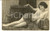 Cartolina originale da collezione 1910 ca Donna nuda distesa tra sete e cuscini  Cartolina EROTICA VINTAGE 1