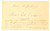 Autografo originale 1888 ROMA Condoglianze on. Pietro Paolo TROMPEO  Biglietto autografo 1