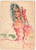 Cartolina originale da collezione 1950 ca Artist Vicente CRISTELLYS  Parisienne  Postcard YVON Editions d Art 1