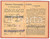 Oggetto da collezione cartaceo 1920 FUNICOLARE COMO  BRUNATE Tessera personale di riconoscimento 7x11 cm 1