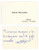 Autografo originale 1960 ca PADOVA Sahak AVANESIAN  Biglietto da visita autografo 1