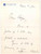 Autografo originale 1970 ca PADOVA Lettera Alberto TRABUCCHI per ringraziamento Autografo 1